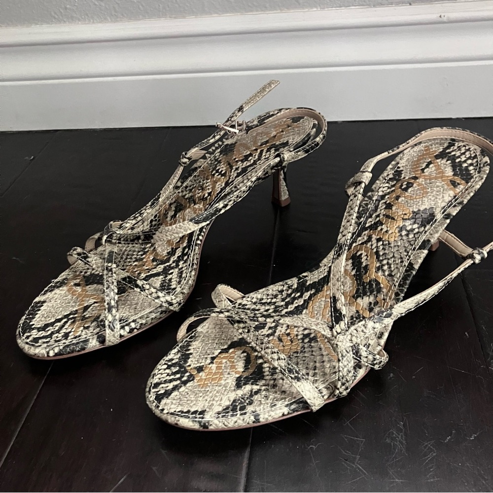 Strappy snakeskin Sam Edelman heels - Picture 3 of 14